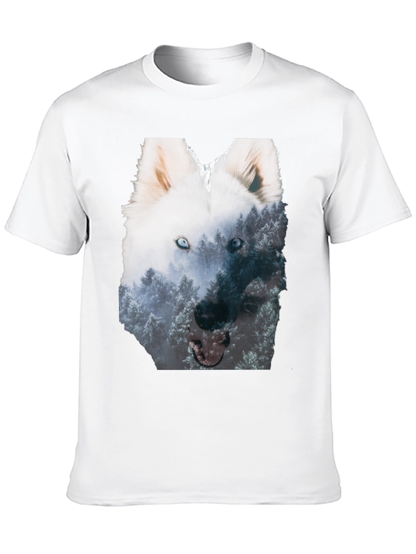 Wolf Forest Graphic Black T-Shirt