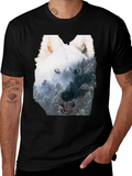 Wolf Forest Graphic Black T-Shirt