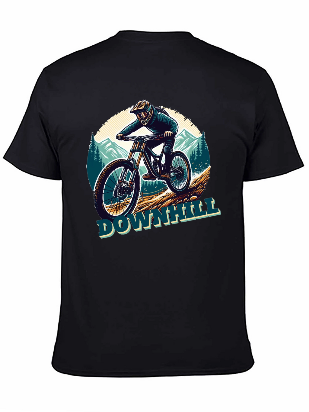 Downhill Mountain Biker Graphic Tee