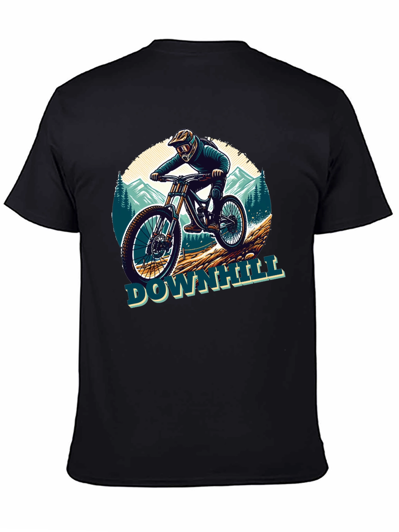Downhill Mountain Biker Graphic Tee