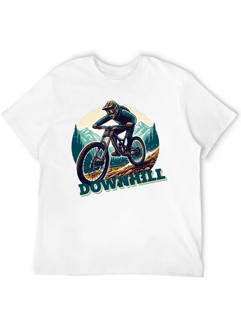 Downhill Mountain Biker Graphic Tee