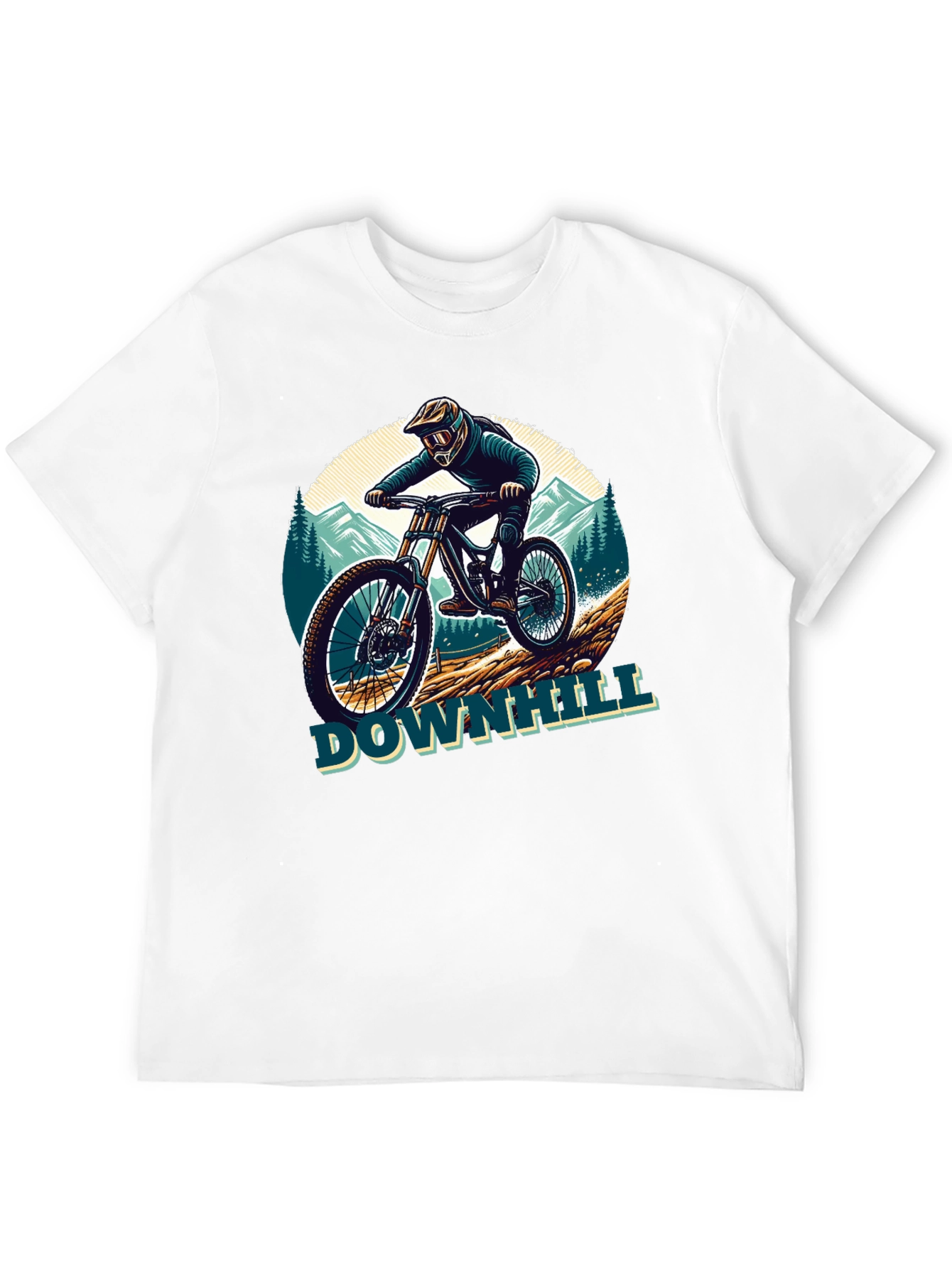 Downhill Mountain Biker Graphic Tee