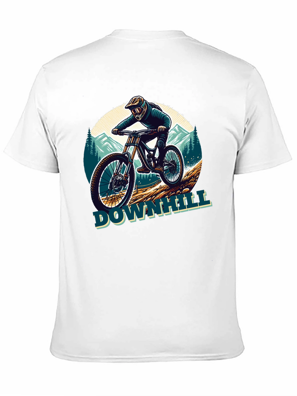Downhill Mountain Biker Graphic Tee