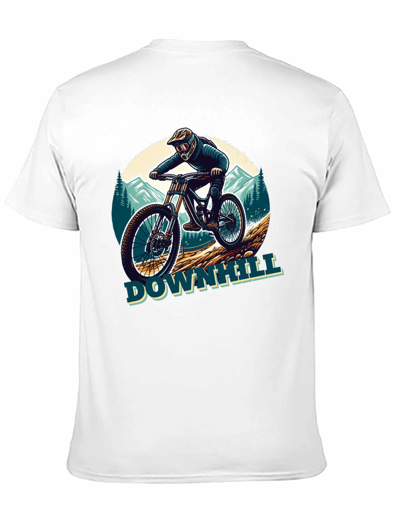 Downhill Mountain Biker Graphic Tee