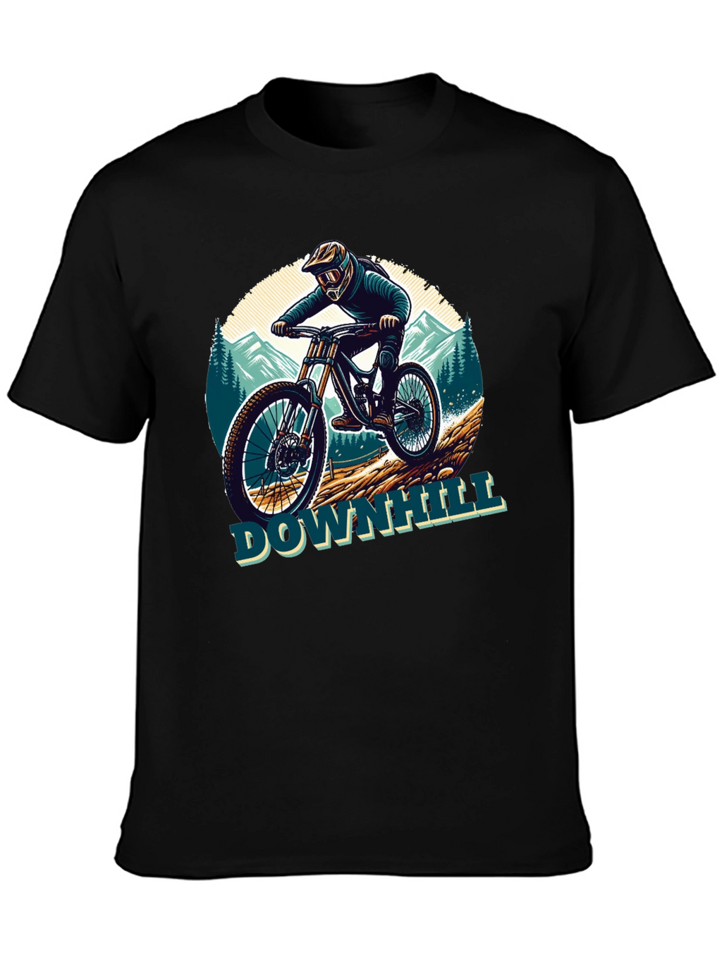 Downhill Mountain Biker Graphic Tee