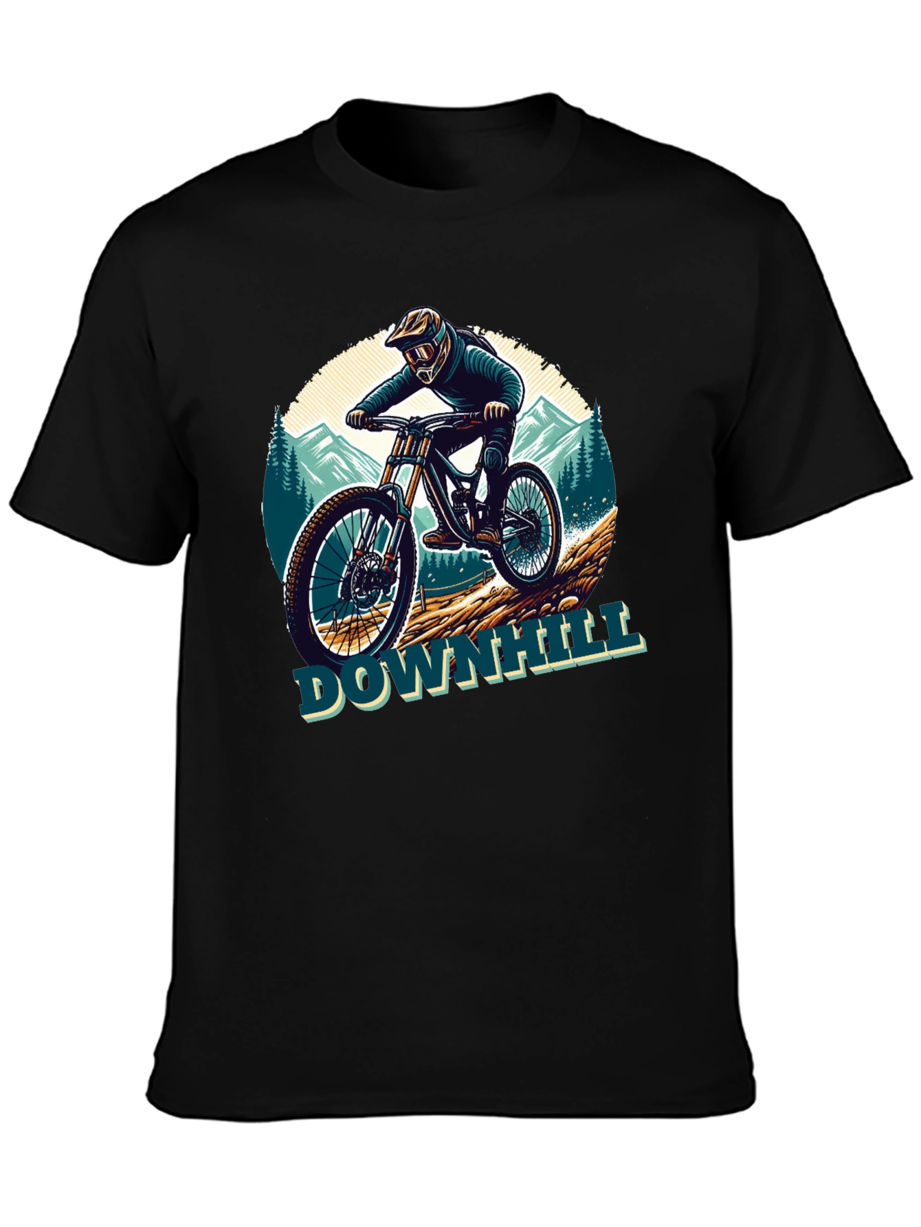 Downhill Mountain Biker Graphic Tee