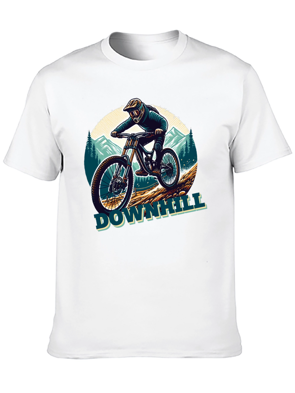 Downhill Mountain Biker Graphic Tee