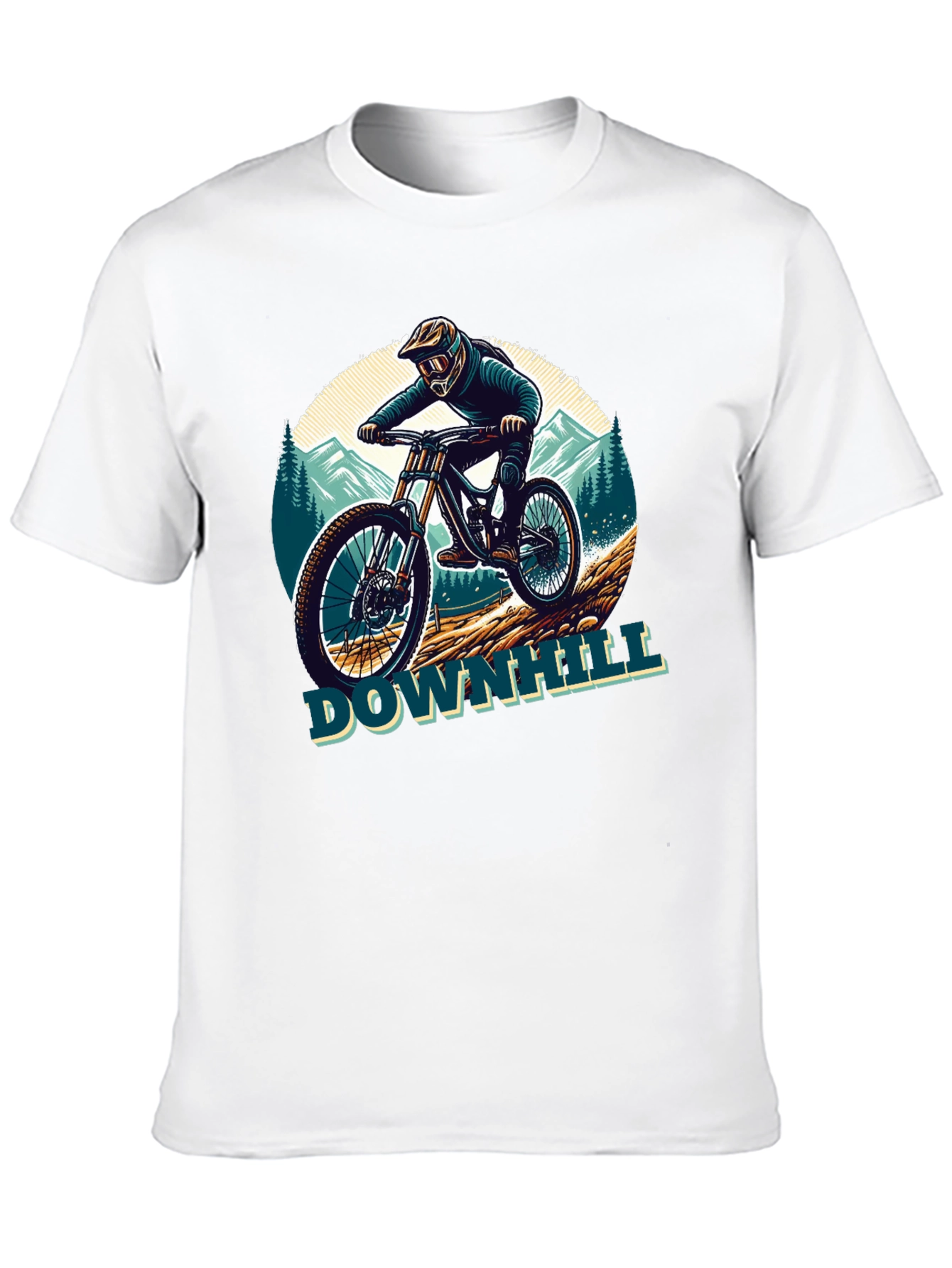 Downhill Mountain Biker Graphic Tee