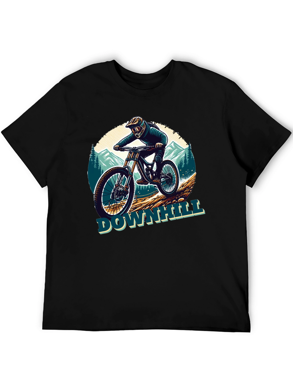 Downhill Mountain Biker Graphic Tee