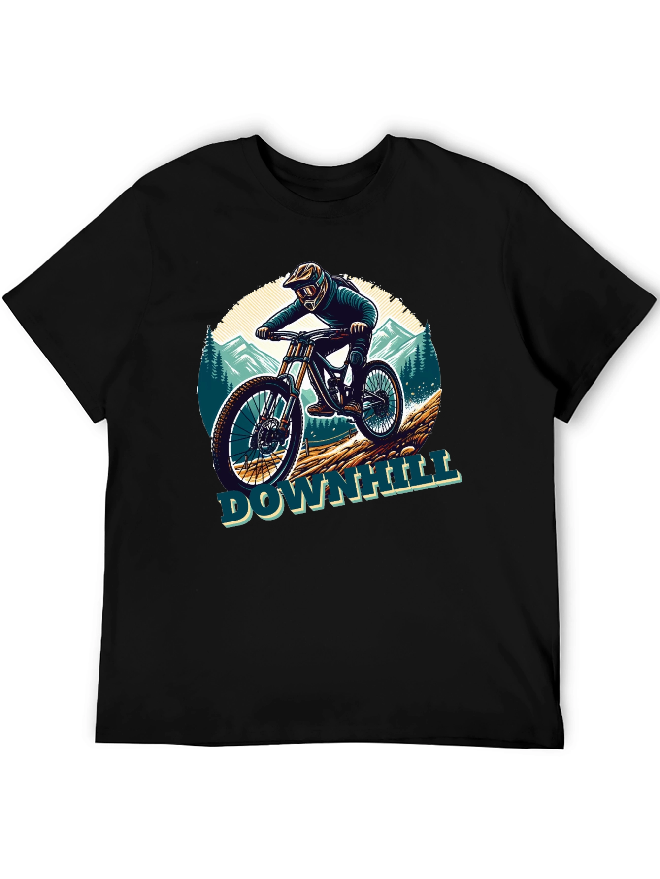 Downhill Mountain Biker Graphic Tee