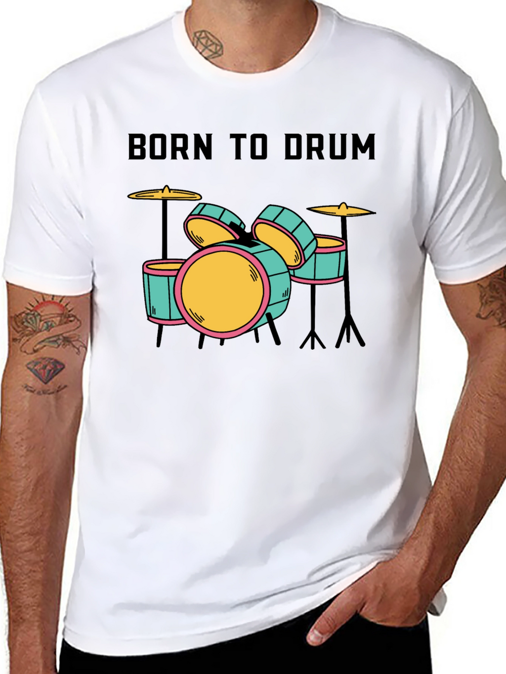 Born to Drum T-Shirt - Music Lover Tee
