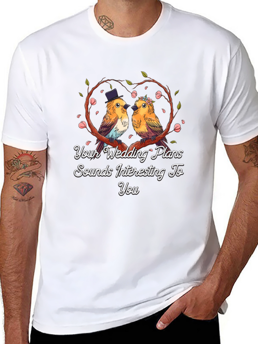 Wedding Bird T-Shirt: Cute Couple Tee