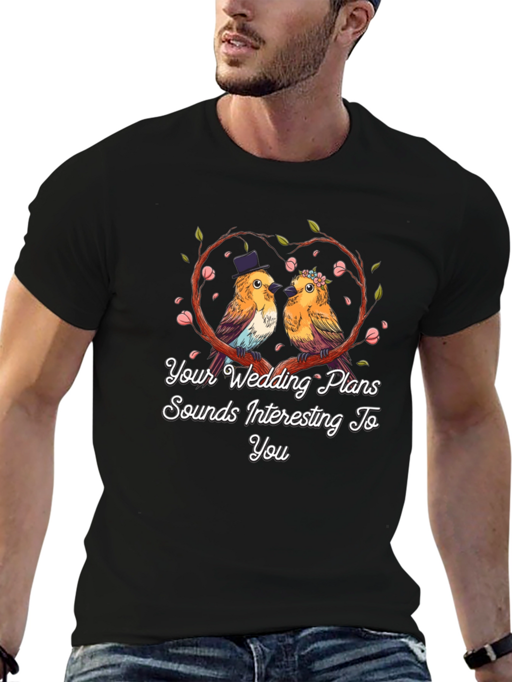 Wedding Bird T-Shirt: Cute Couple Tee