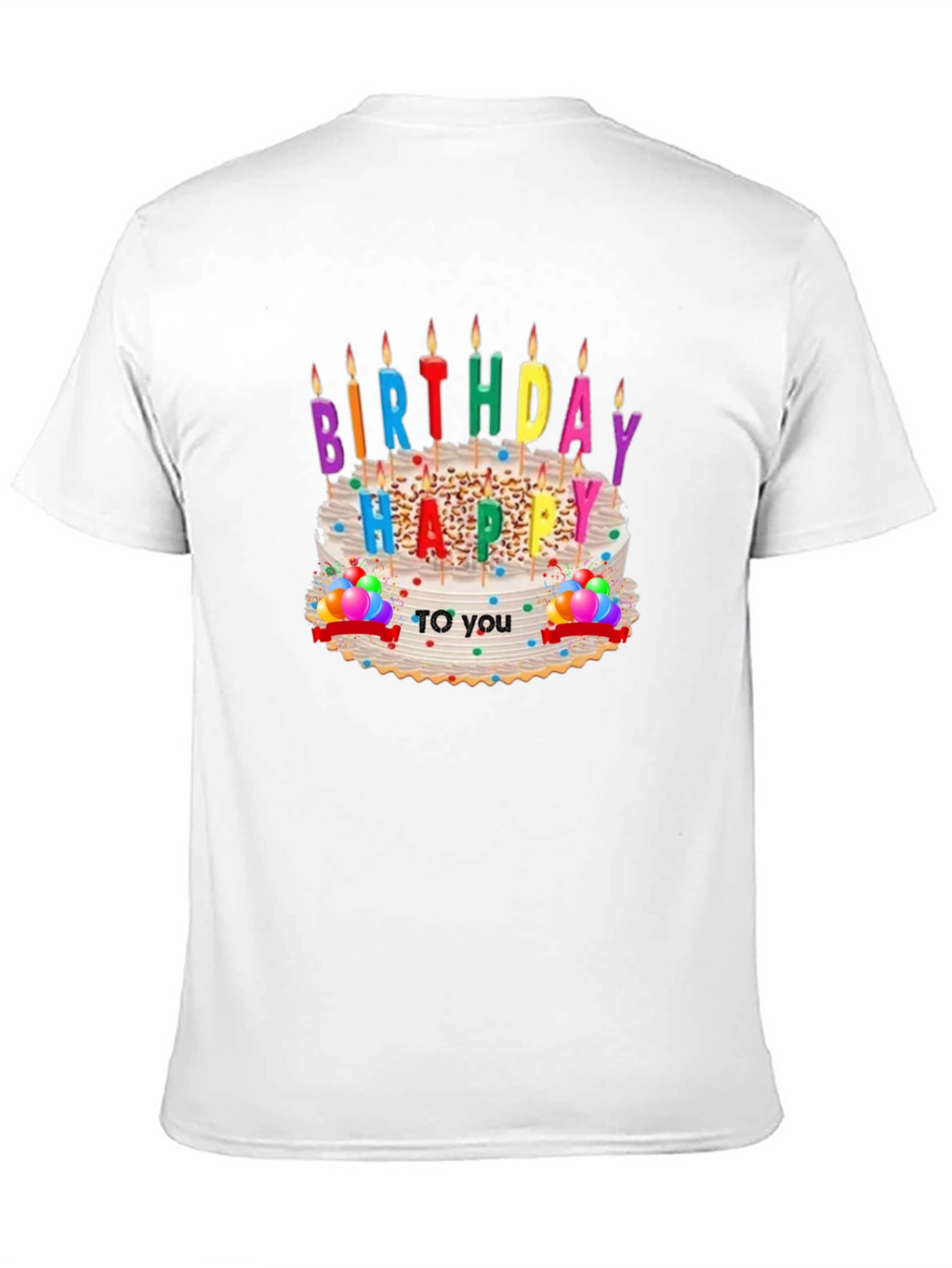 Birthday Cake Graphic T-Shirt