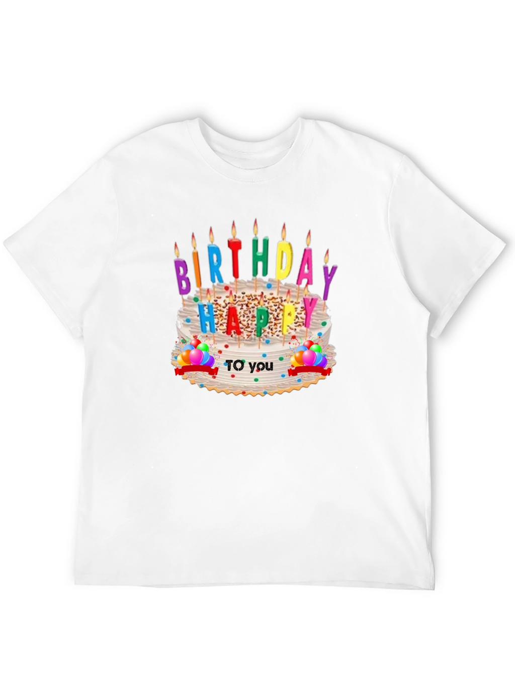 Birthday Cake Graphic T-Shirt