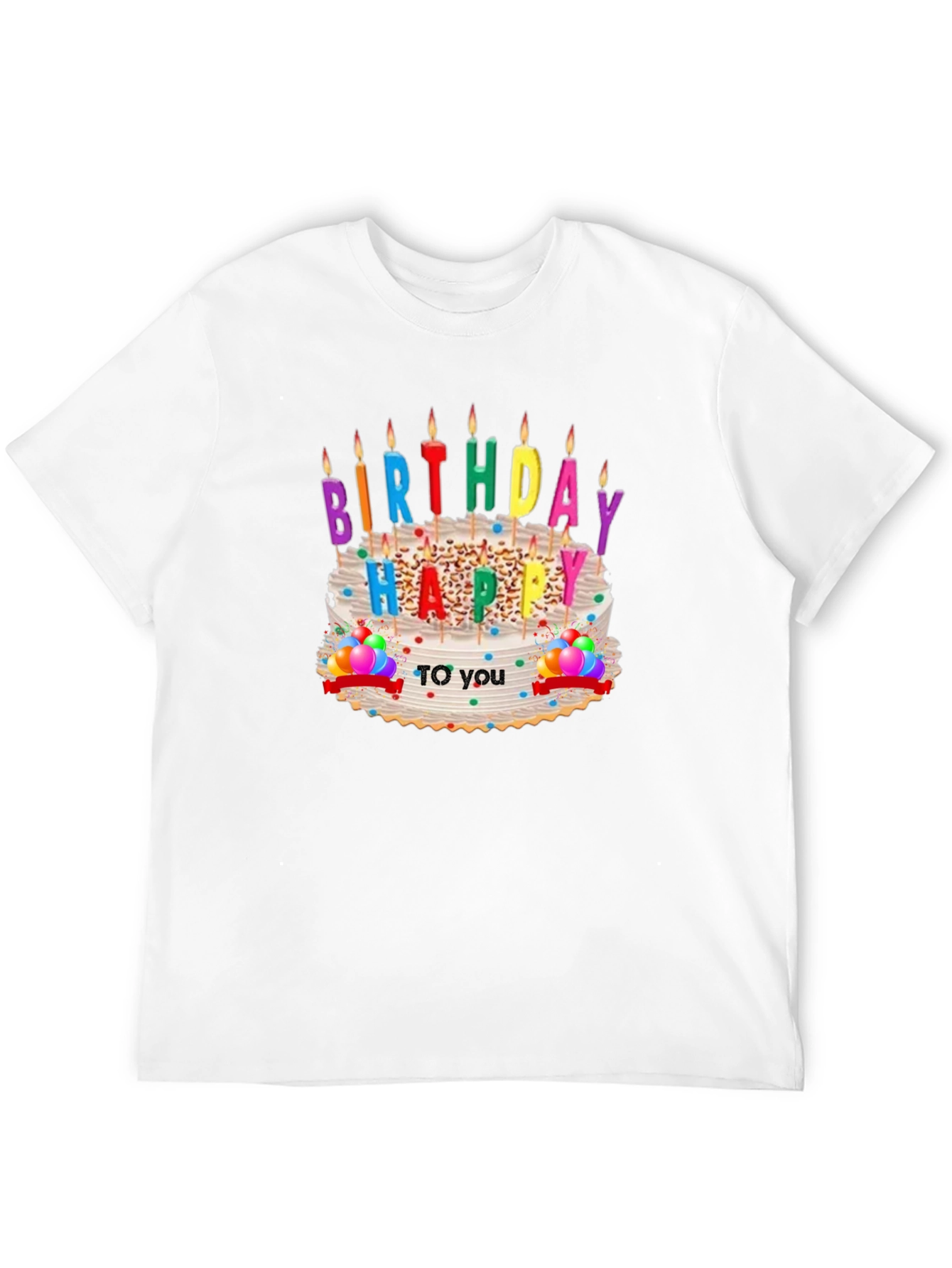 Birthday Cake Graphic T-Shirt