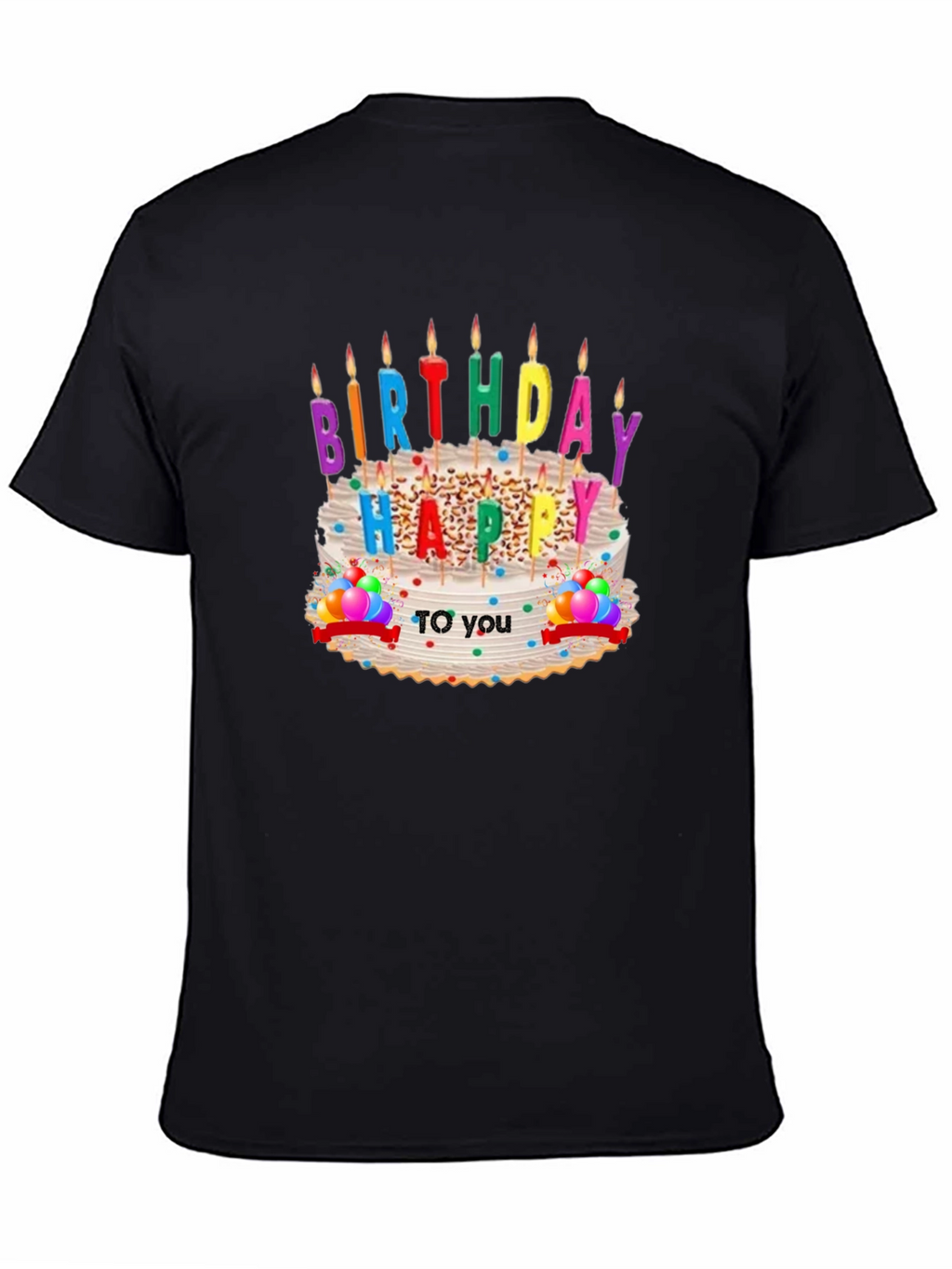 Birthday Cake Graphic T-Shirt