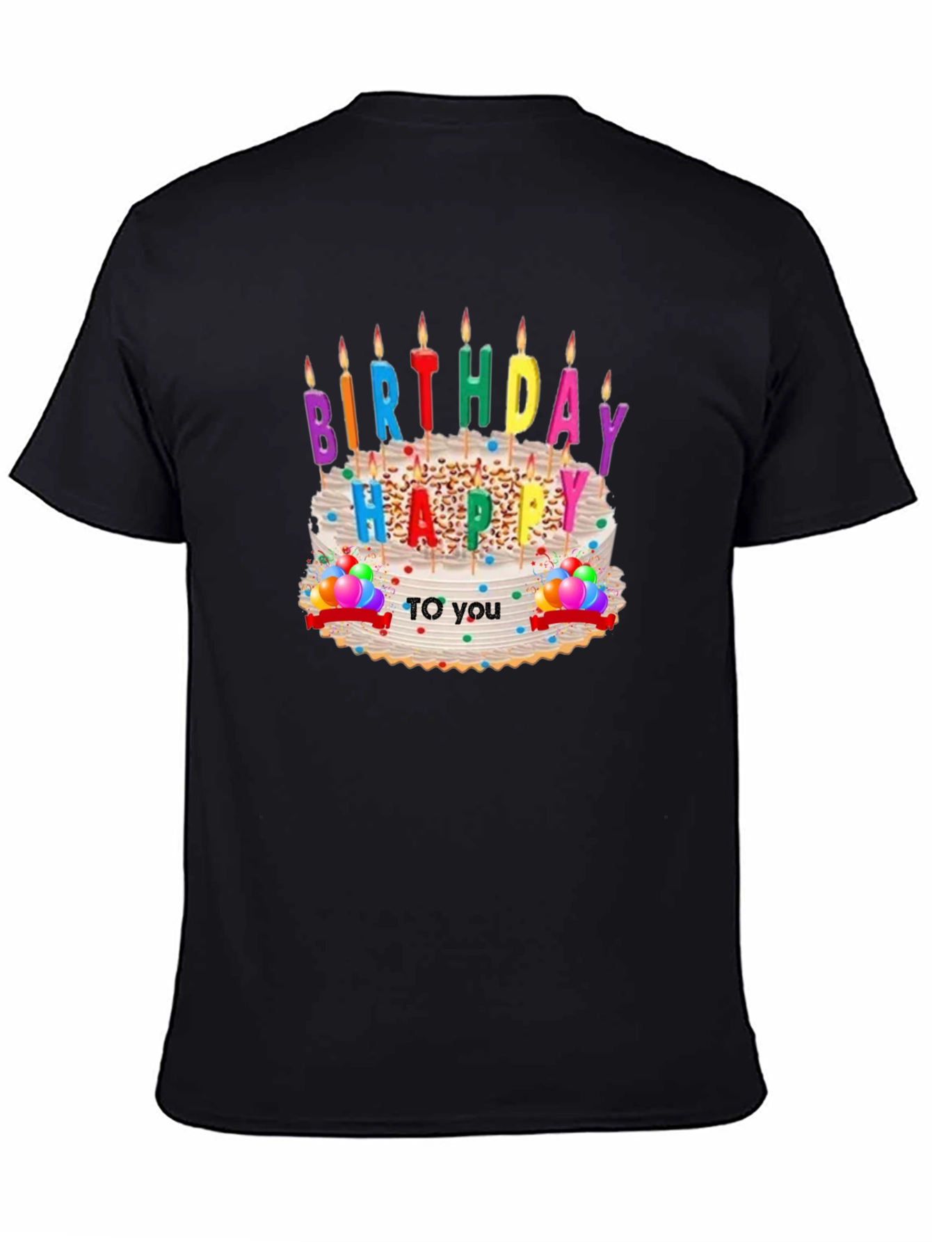 Birthday Cake Graphic T-Shirt