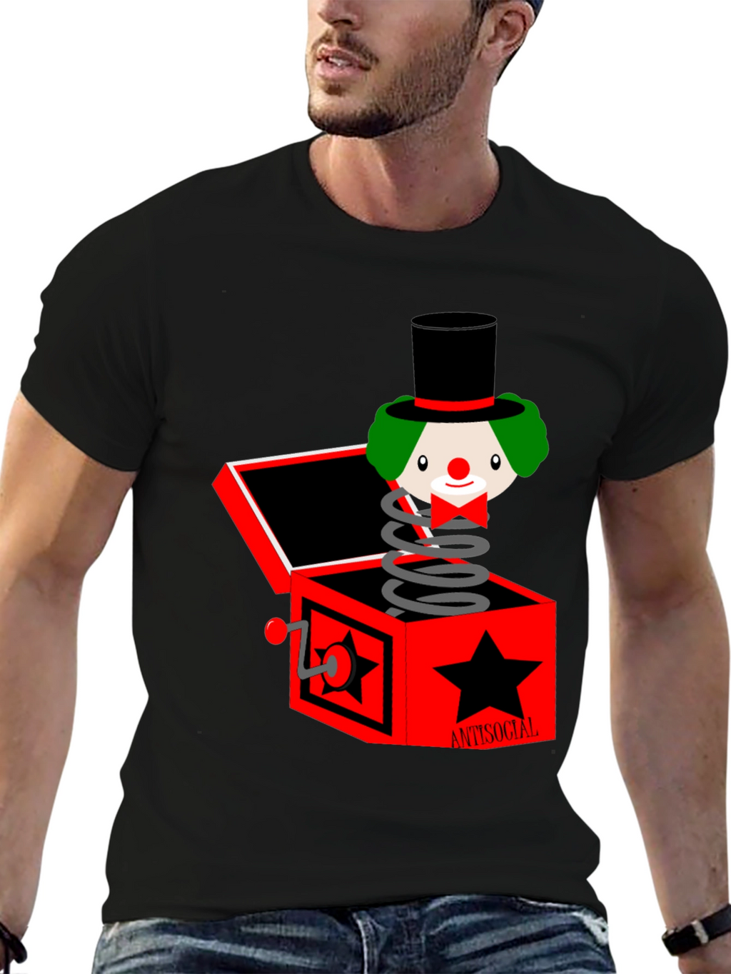 Antisocial Clown Jack-in-the-Box Graphic Tee