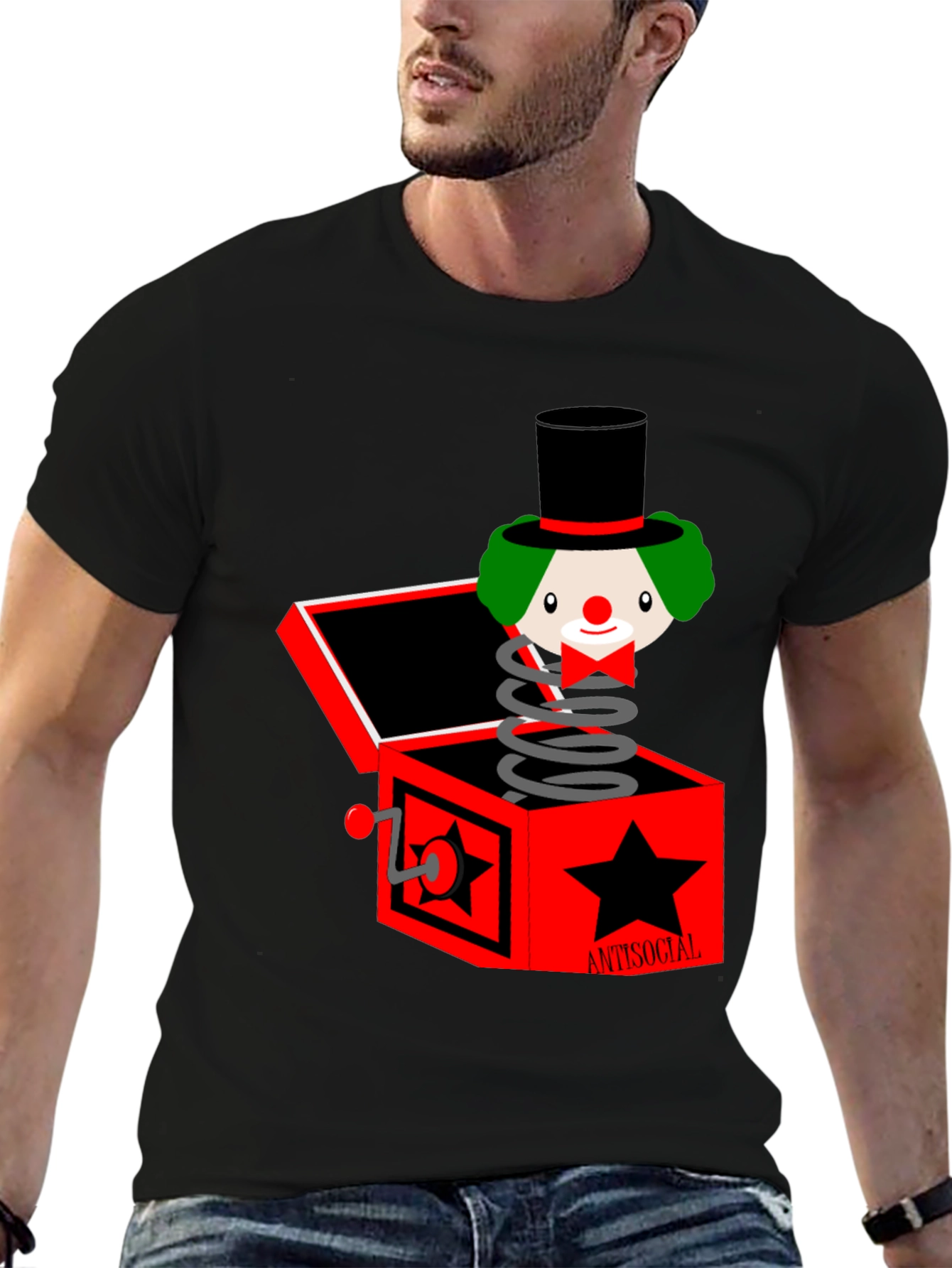 Antisocial Clown Jack-in-the-Box Graphic Tee