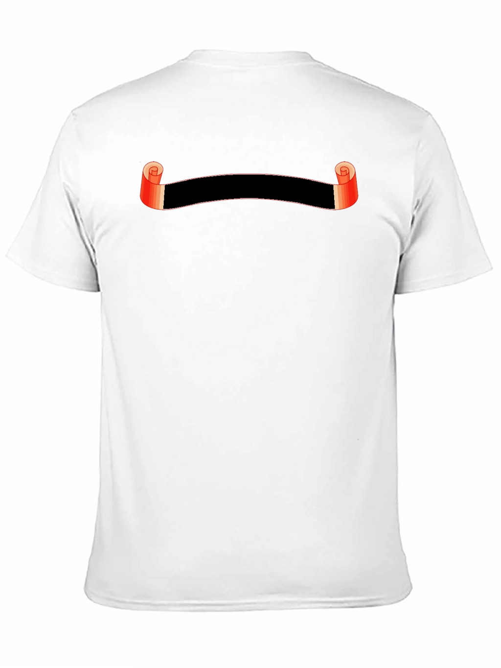 Stylish Black Graphic Tee with Scroll Design