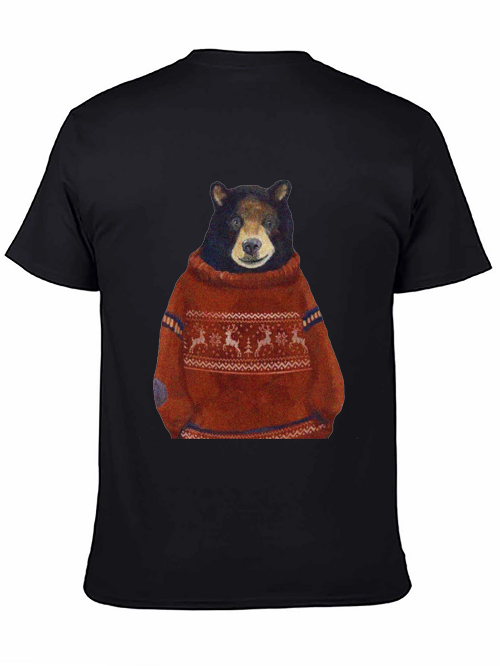 Bear in Sweater Graphic T-Shirt - Unique Design