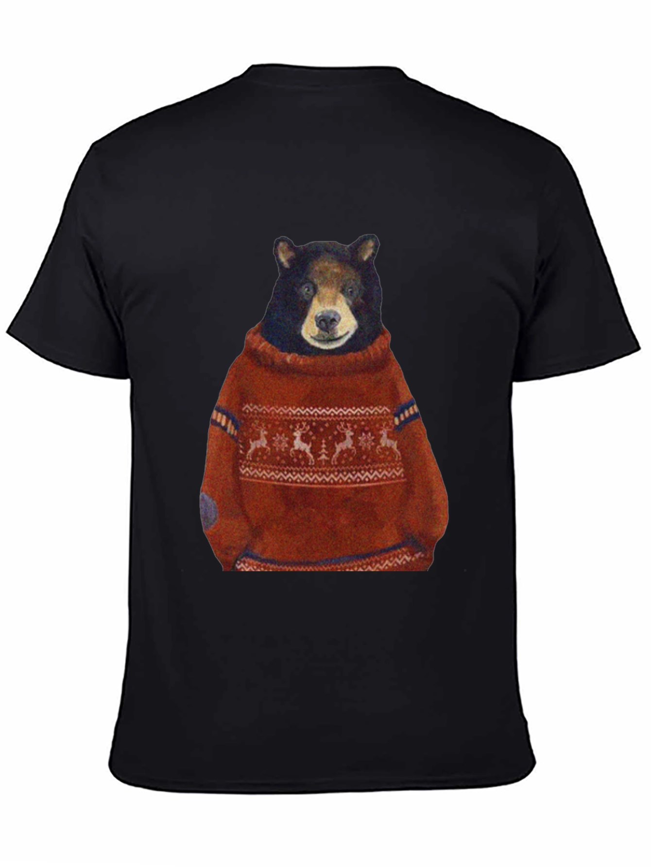 Bear in Sweater Graphic T-Shirt - Unique Design