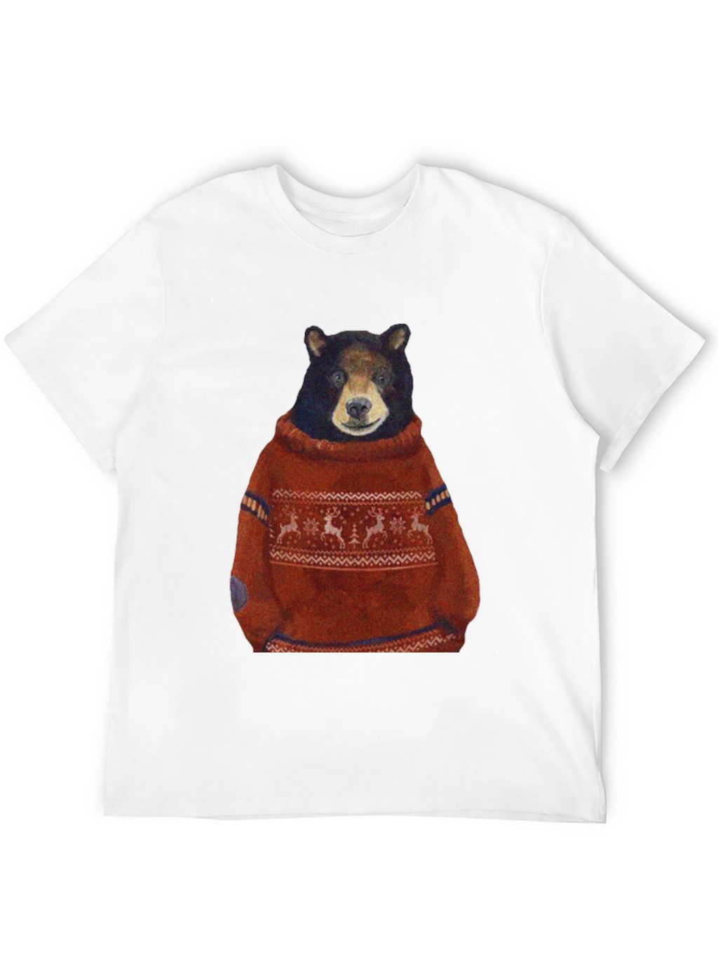 Bear in Sweater Graphic T-Shirt - Unique Design