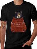 Bear in Sweater Graphic T-Shirt - Unique Design
