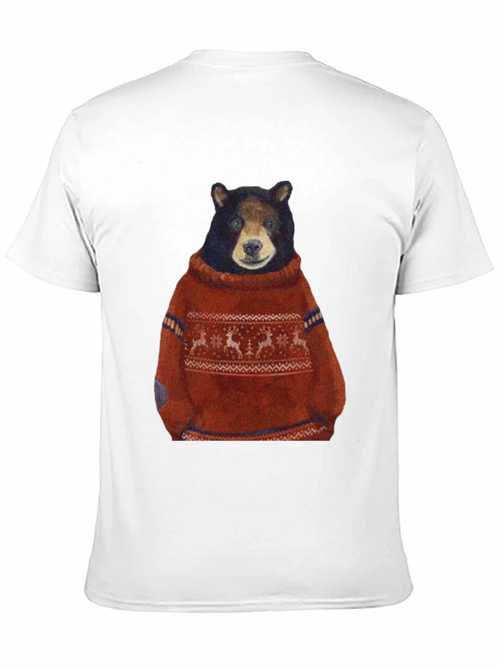 Bear in Sweater Graphic T-Shirt - Unique Design