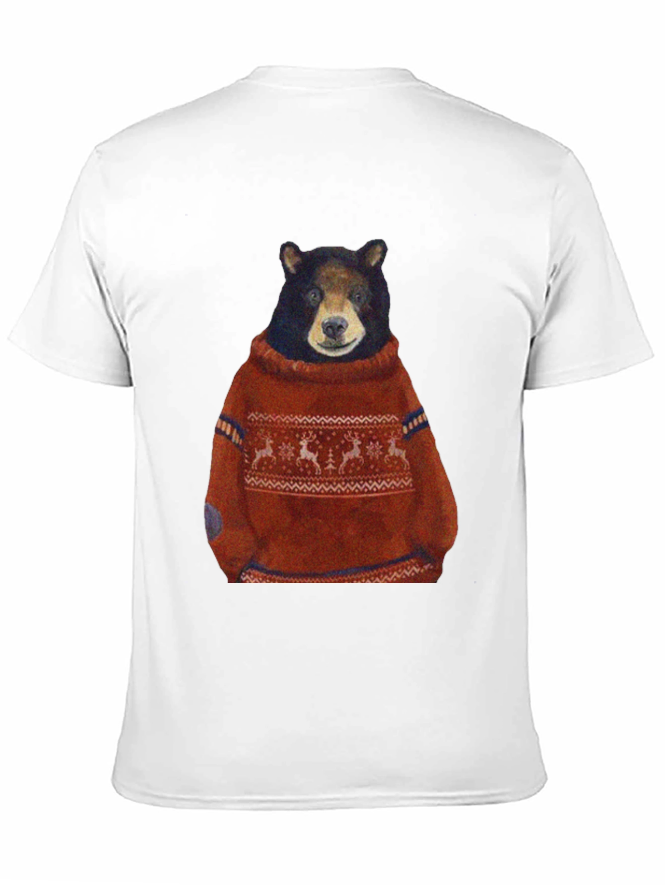 Bear in Sweater Graphic T-Shirt - Unique Design