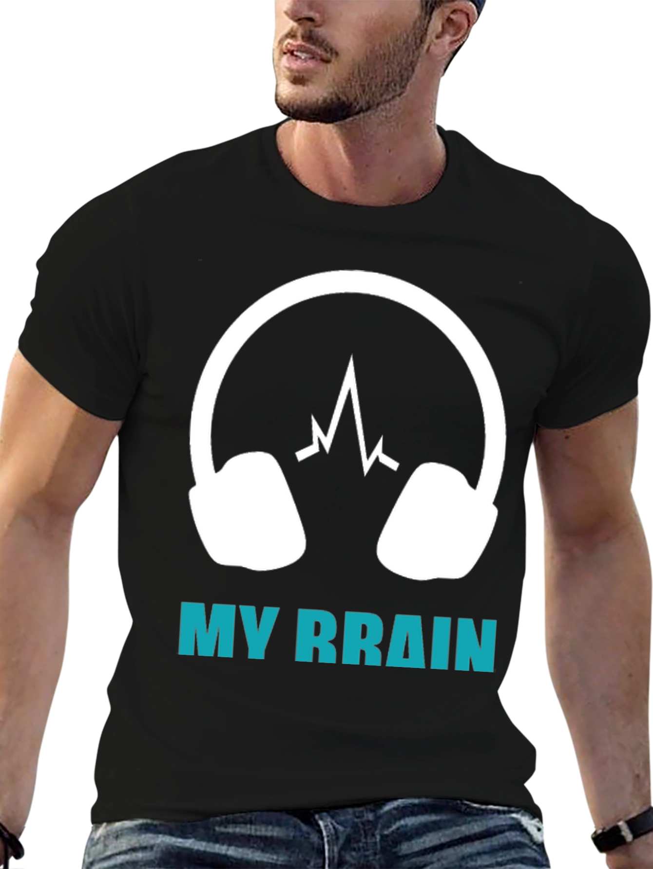 My Brain Headphones T-Shirt - Music Lover Tee