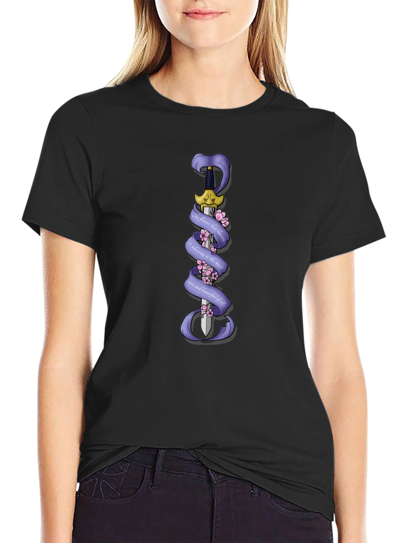 Sword & Cherry Blossom Graphic Tee