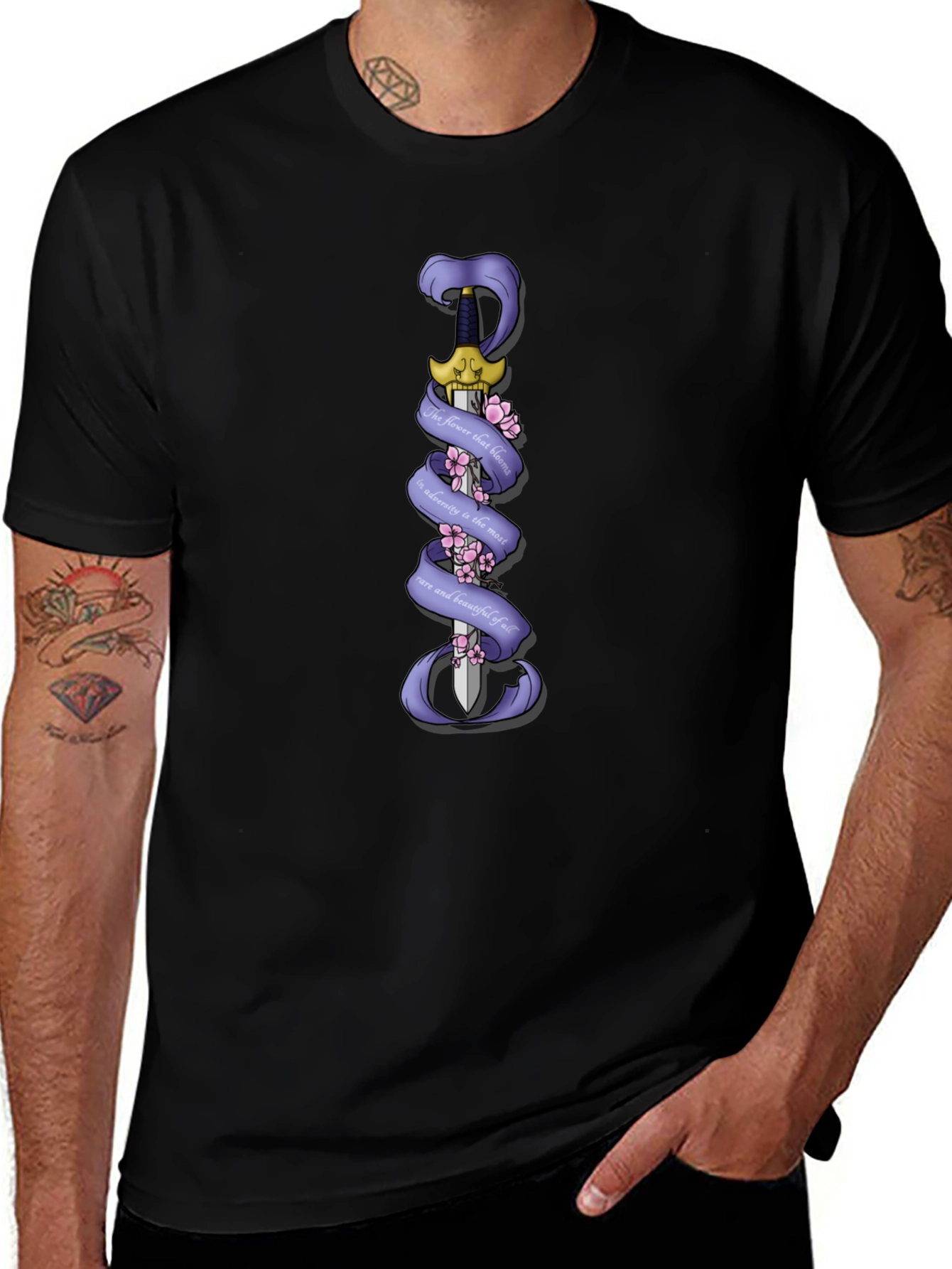 Sword & Cherry Blossom Graphic Tee