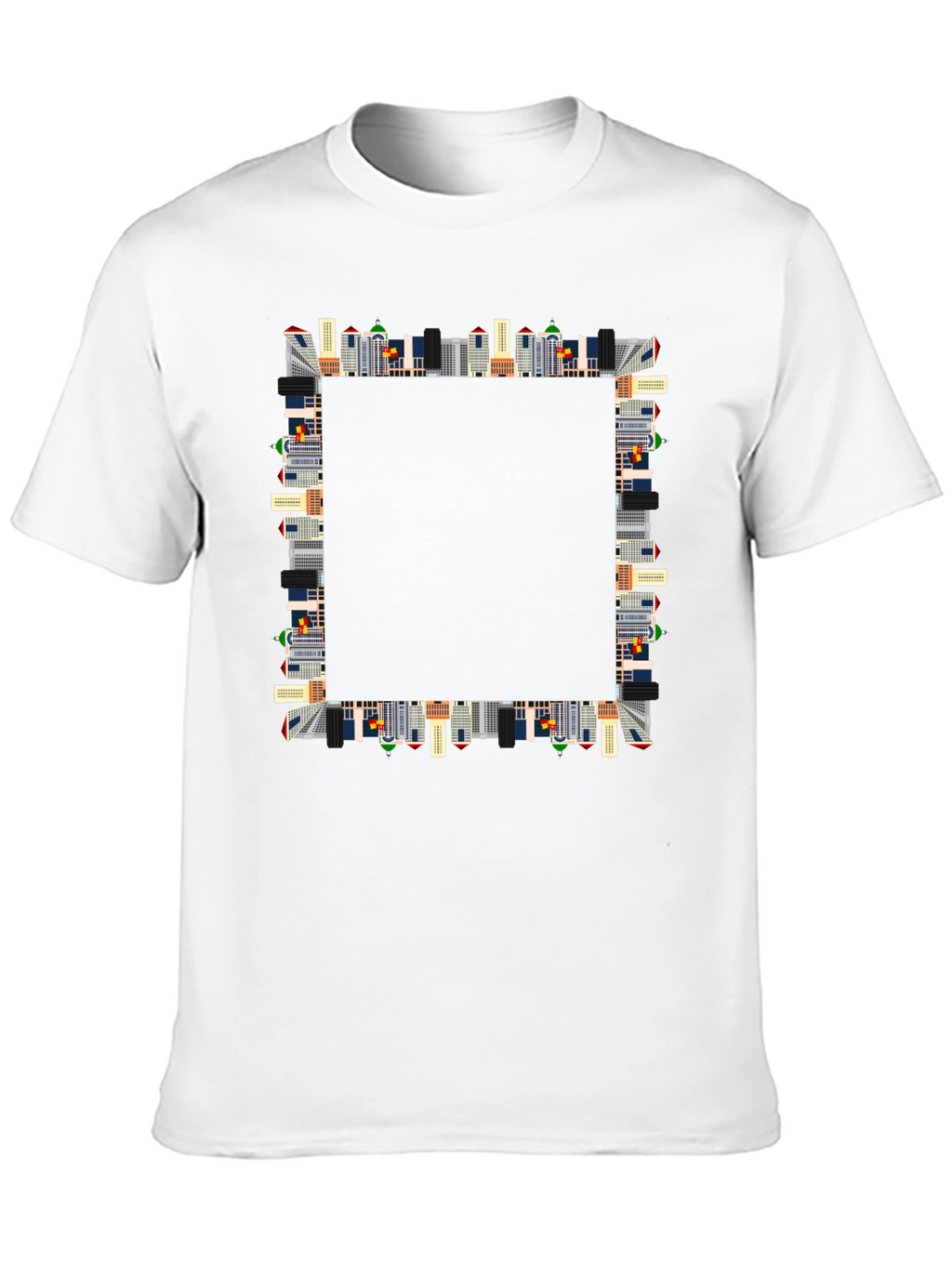 Urban Skyline Graphic Black T-Shirt