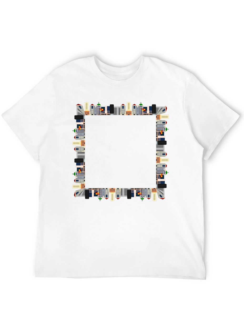 Urban Skyline Graphic Black T-Shirt