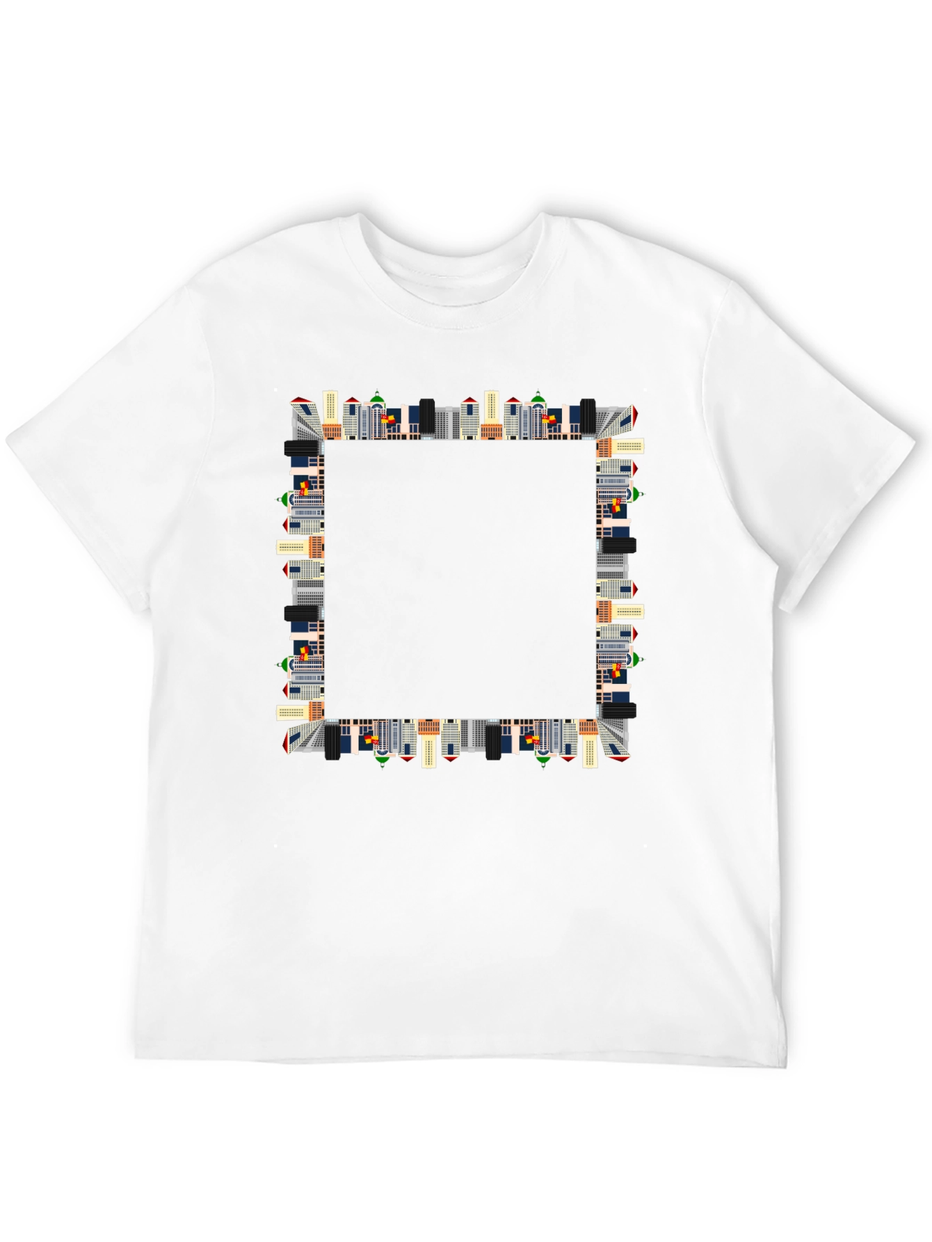 Urban Skyline Graphic Black T-Shirt