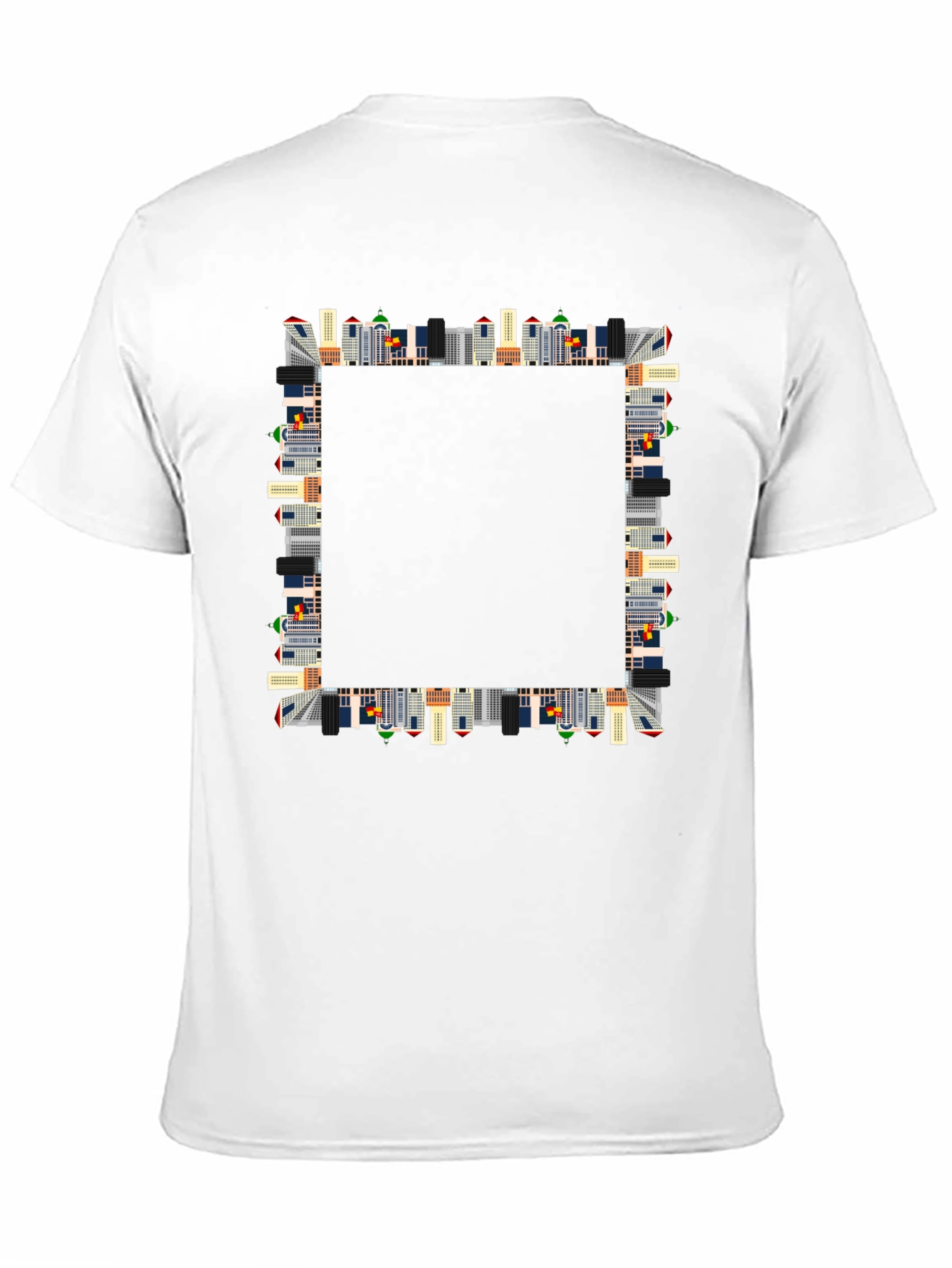 Urban Skyline Graphic Black T-Shirt