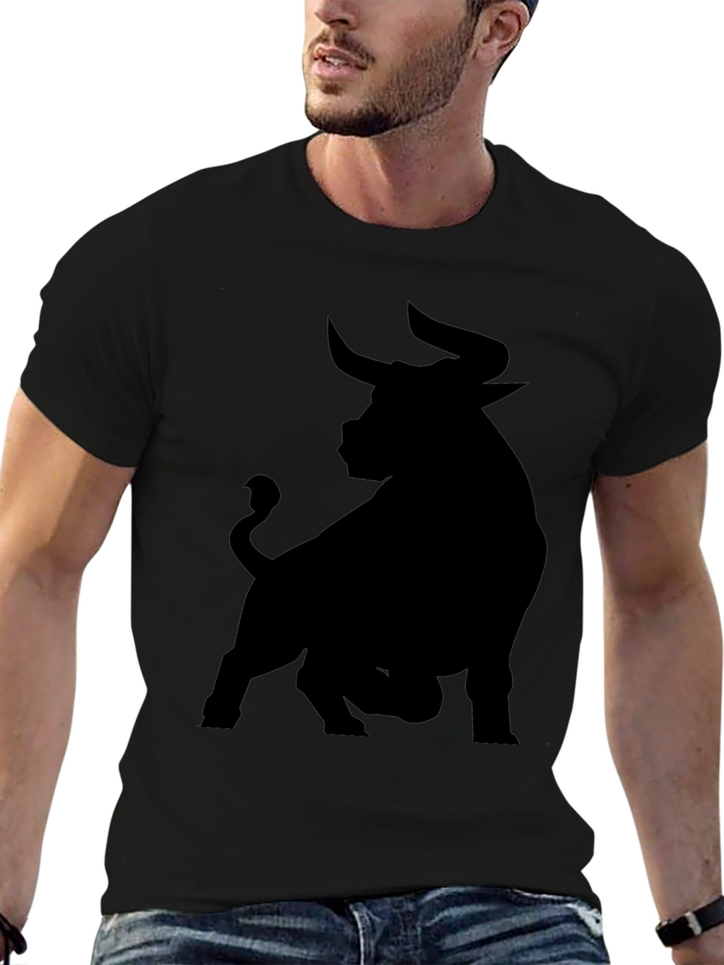 Black Bull Silhouette Graphic Tee