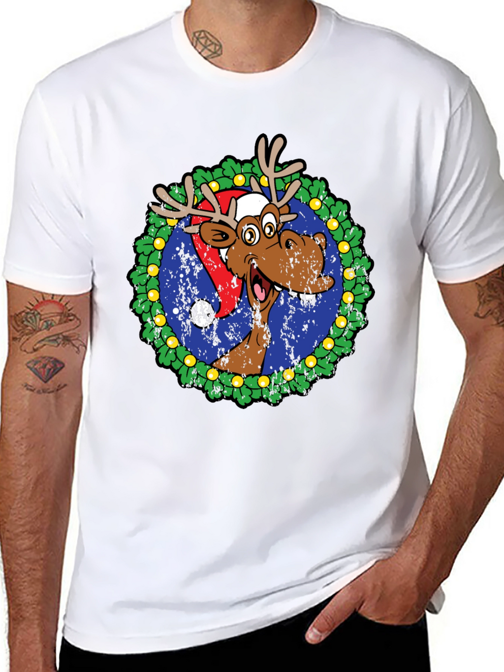 Festive Moose Christmas T-Shirt