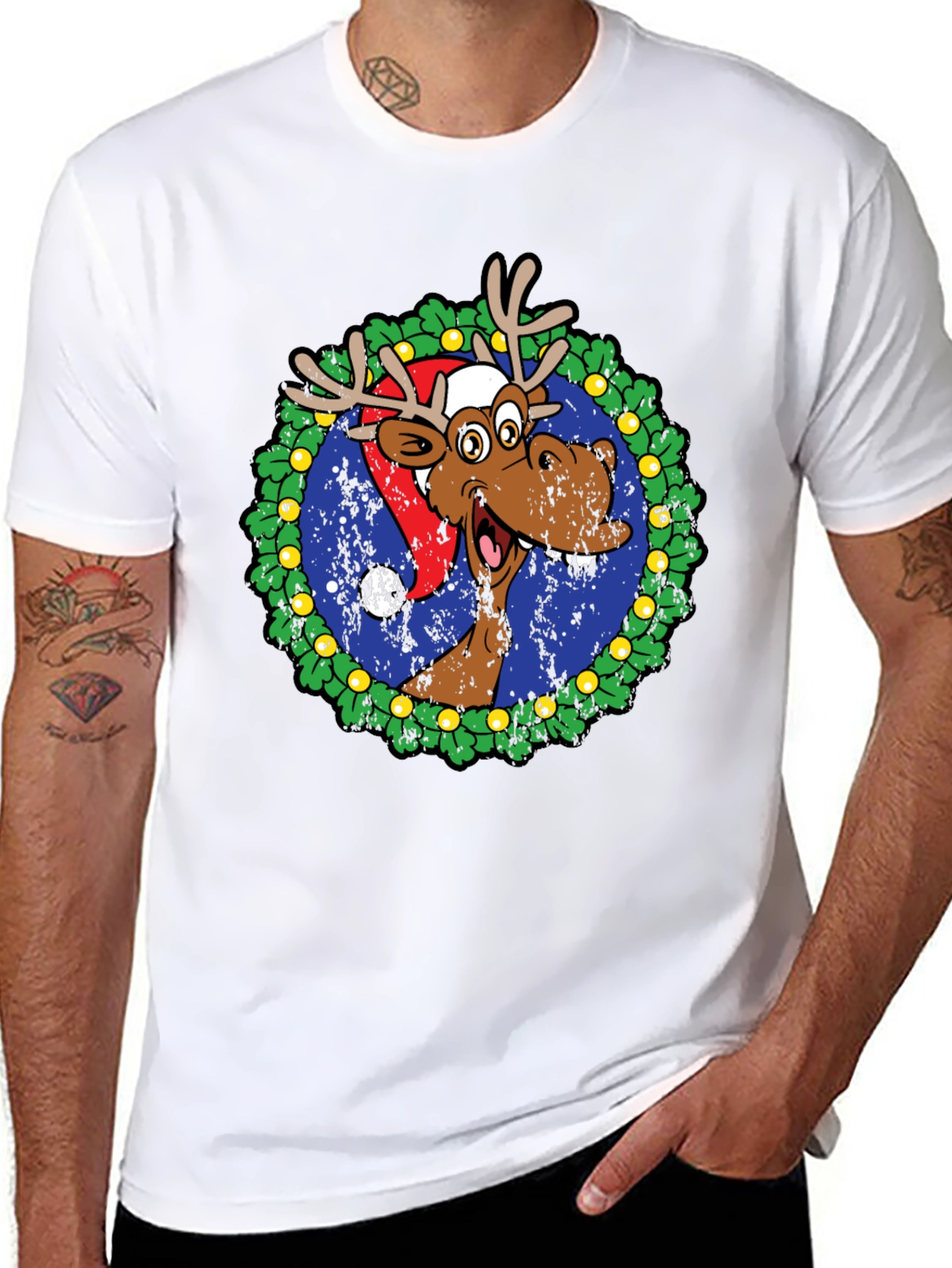 Festive Moose Christmas T-Shirt