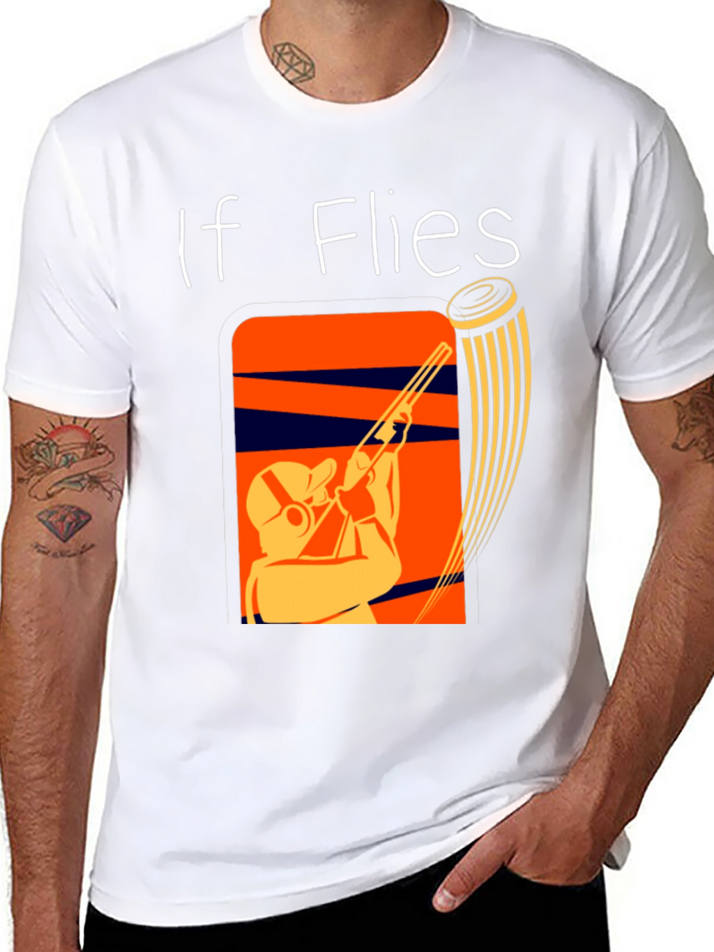 If It Flies It Dies Funny Skeet Shooting T-Shirt