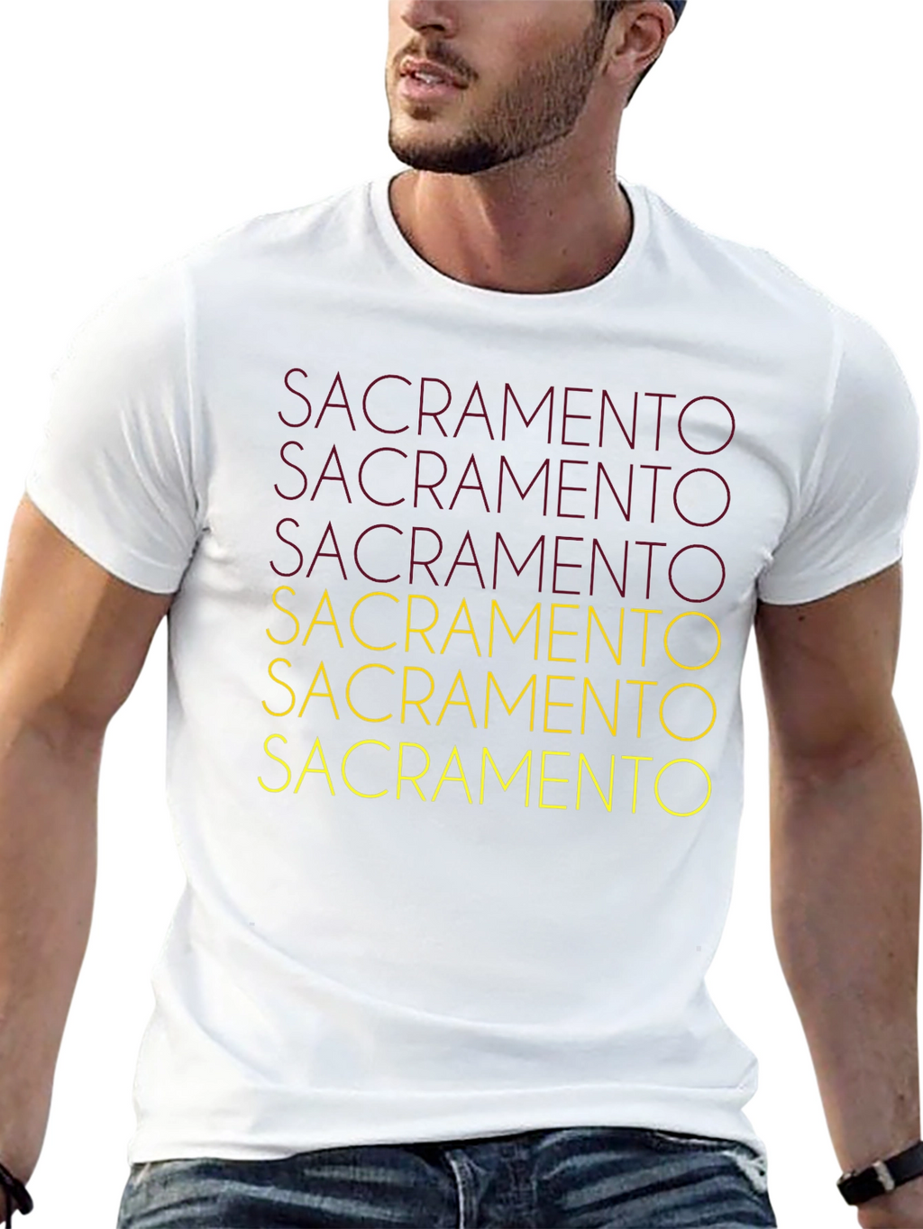Sacramento Graphic Tee - Black Cotton Blend