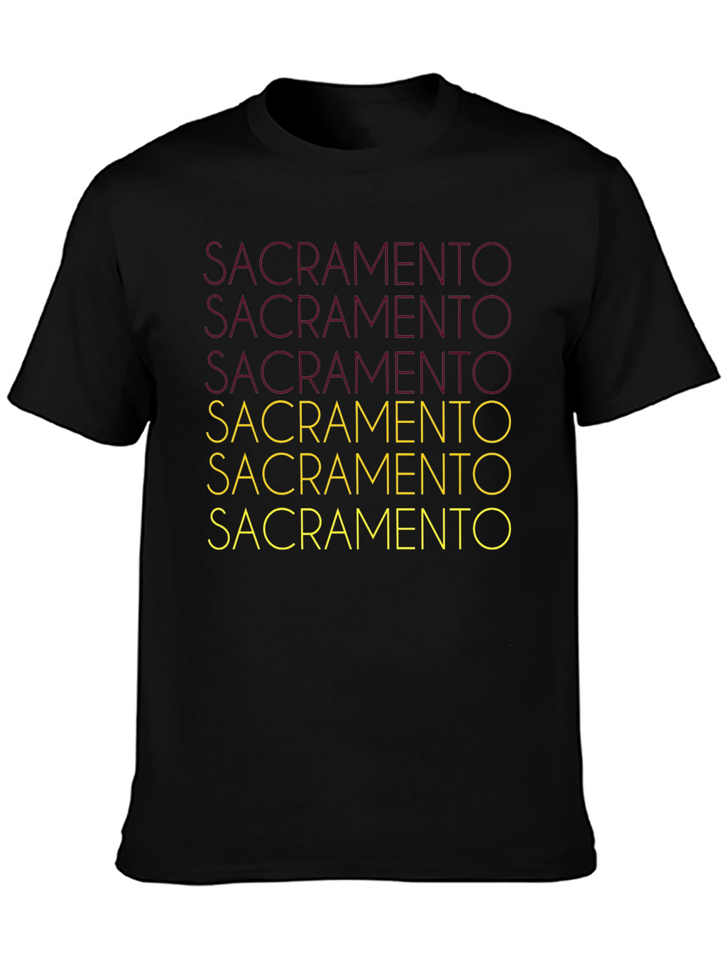 Sacramento Graphic Tee - Black Cotton Blend