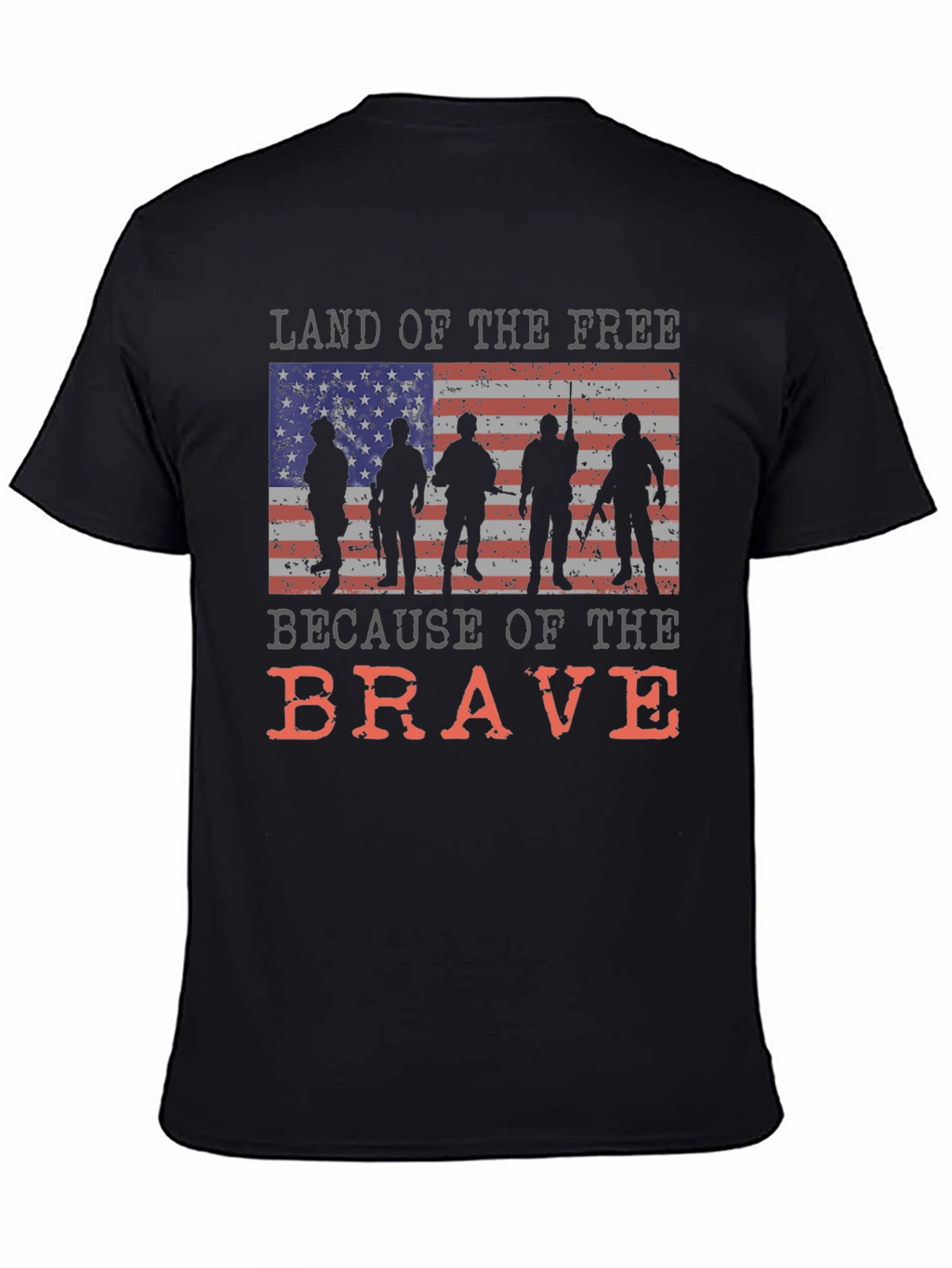 Land of the Free Brave Patriotic Graphic Tee