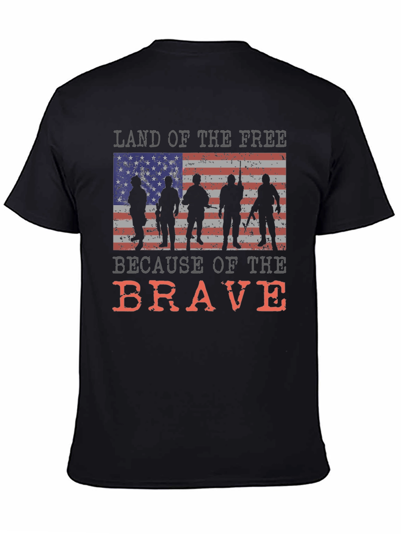 Land of the Free Brave Patriotic Graphic Tee