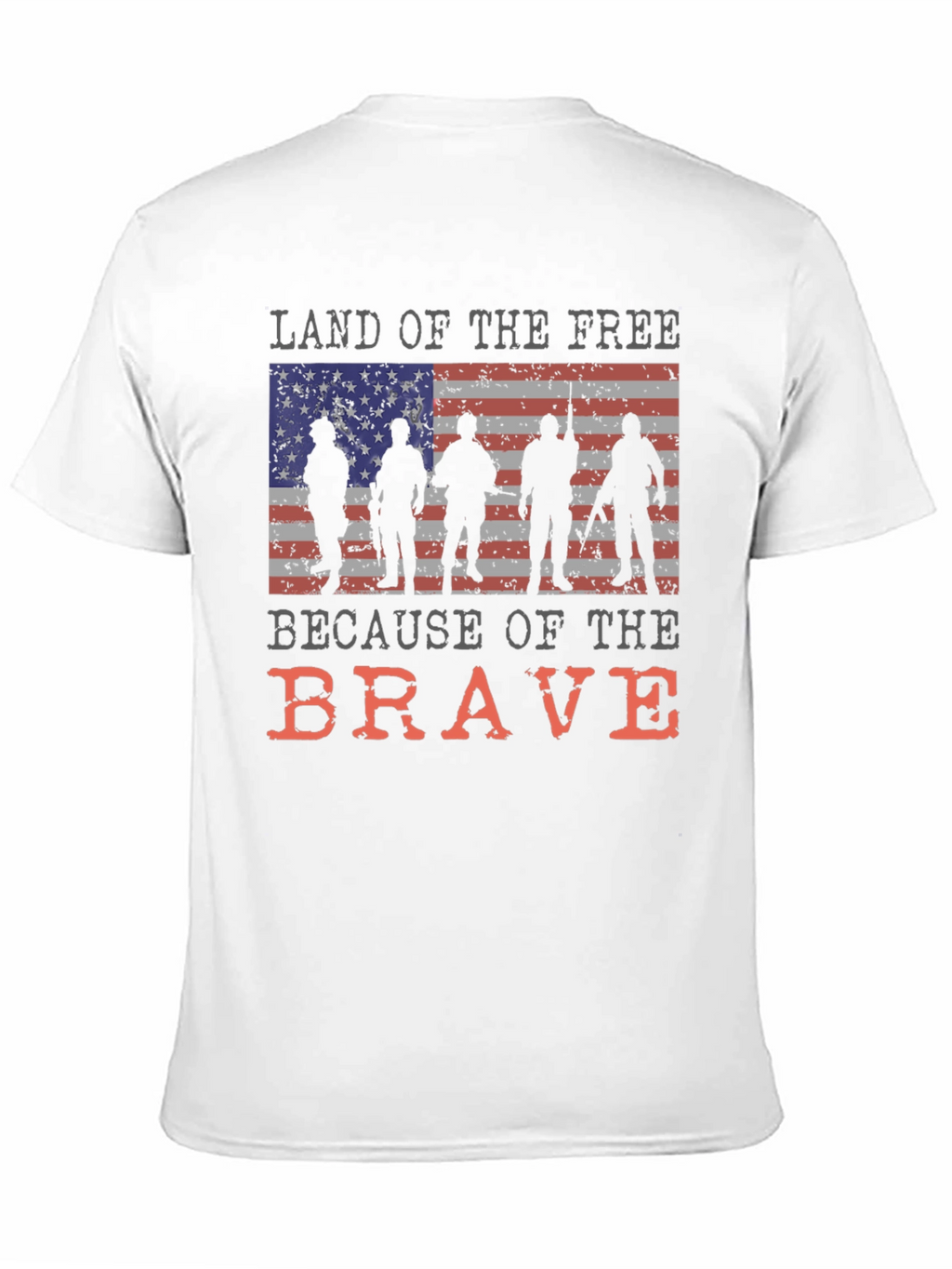 Land of the Free Brave Patriotic Graphic Tee