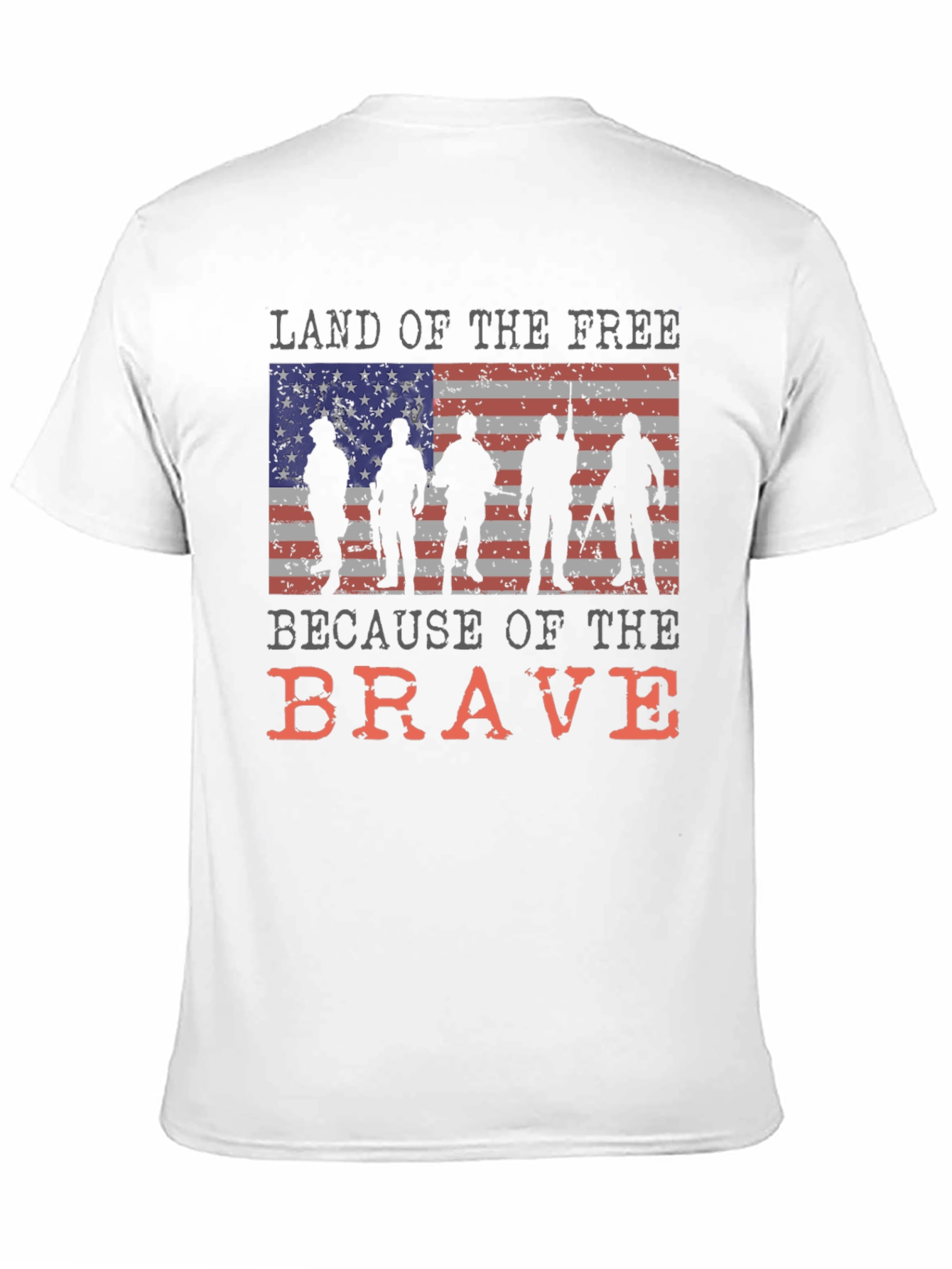 Land of the Free Brave Patriotic Graphic Tee