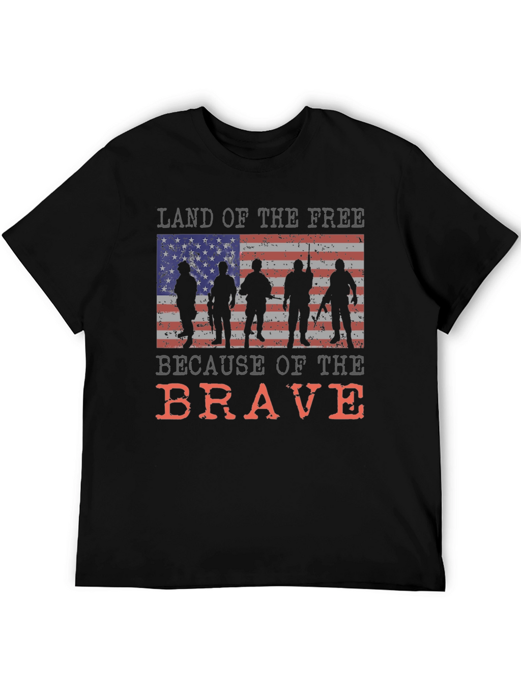 Land of the Free Brave Patriotic Graphic Tee