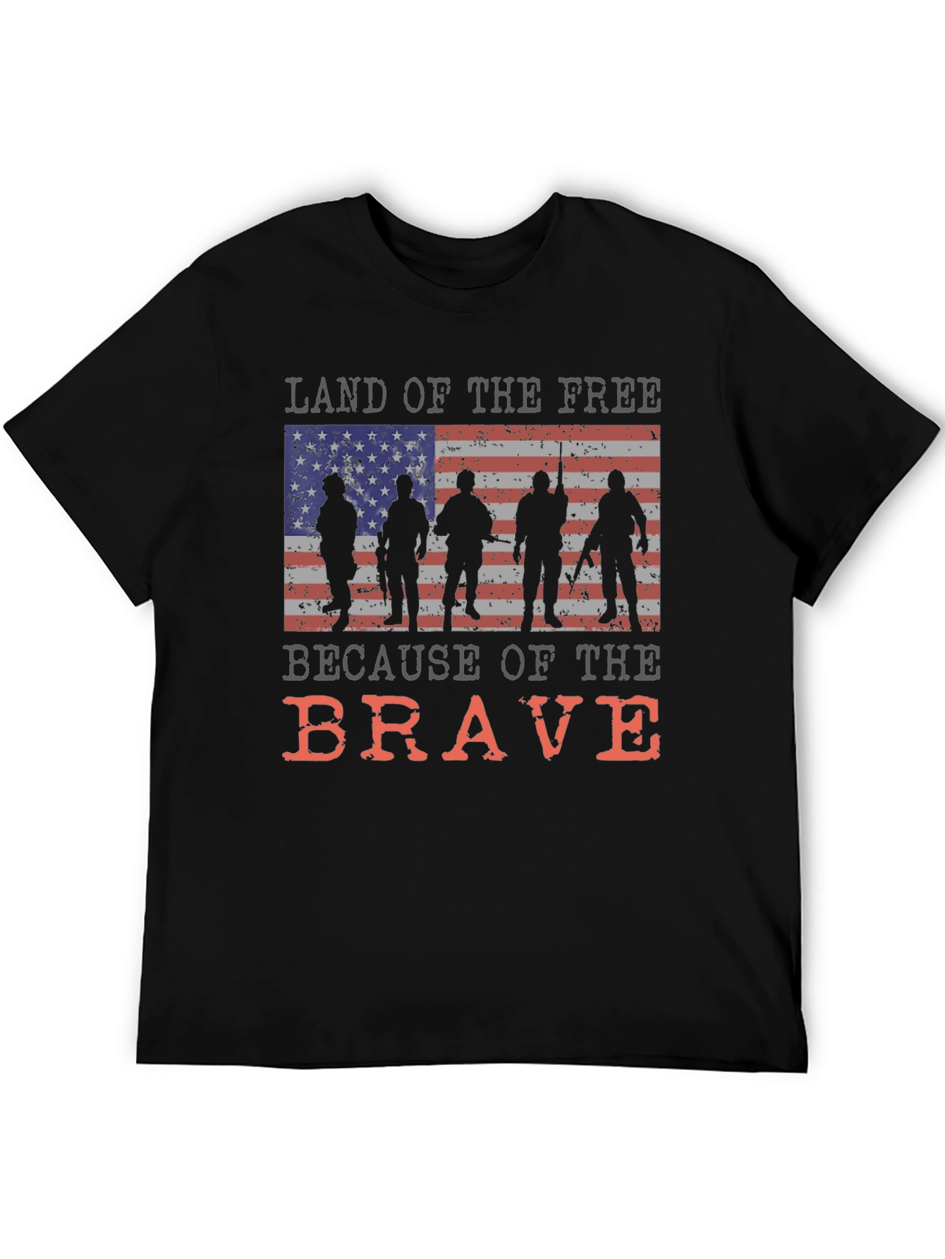 Land of the Free Brave Patriotic Graphic Tee